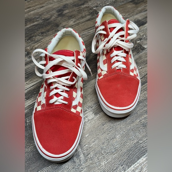 Vans Shoes - Vans Old Skool - Red Cream Checkerboard - Skate Shoes - Men’s 12 - GUC